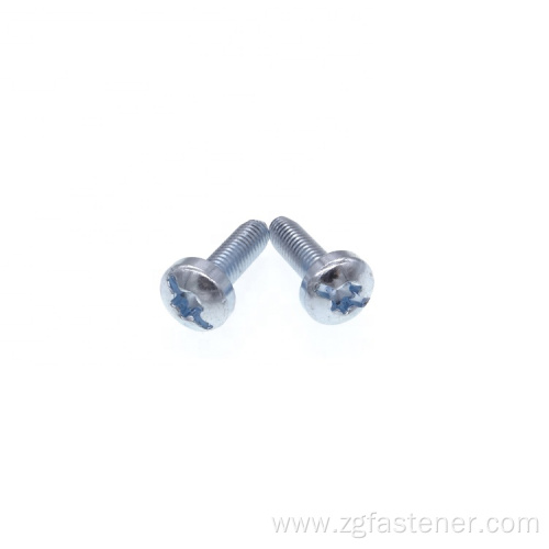 Steel cross recessed raised countersunk head screw